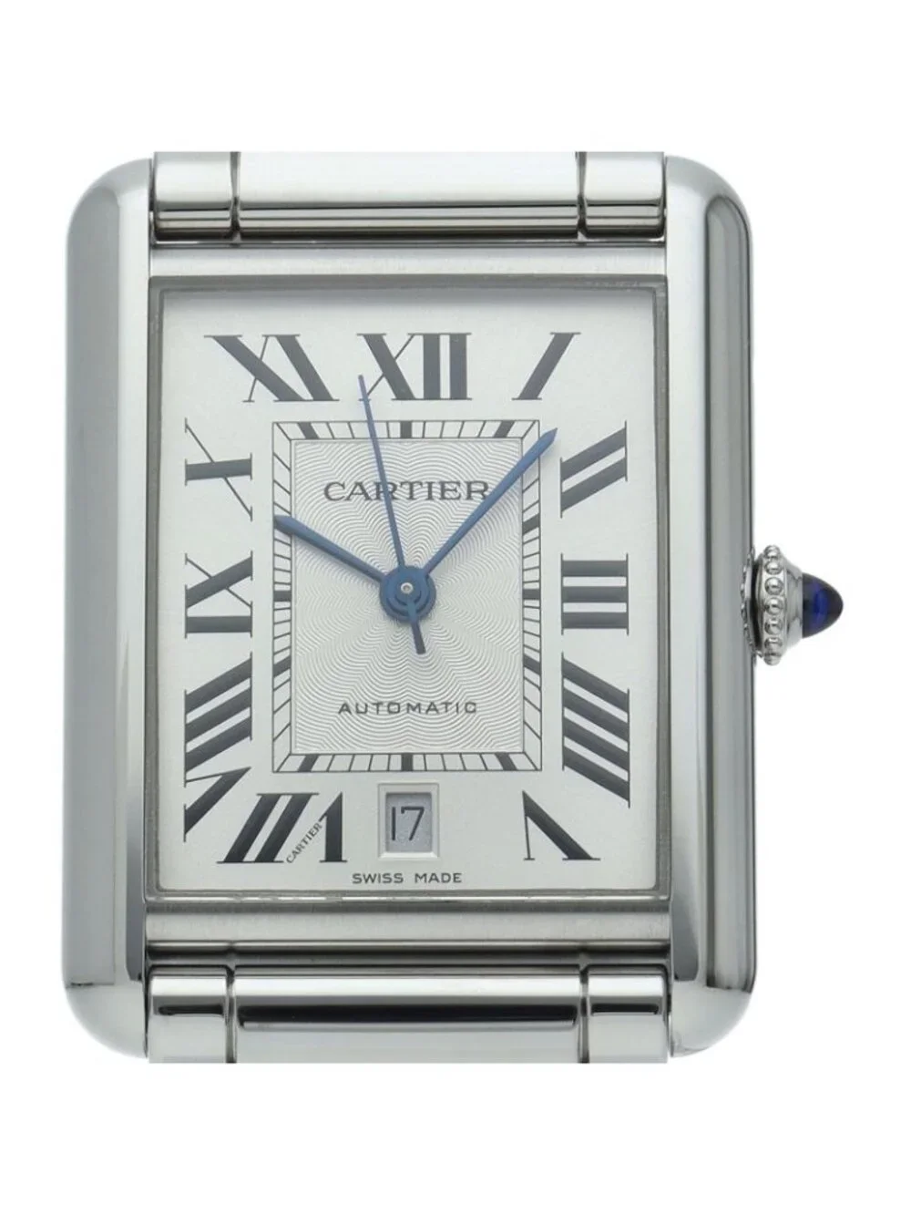 Cartier Tank Must XL Watch Auto SS Silver Polished